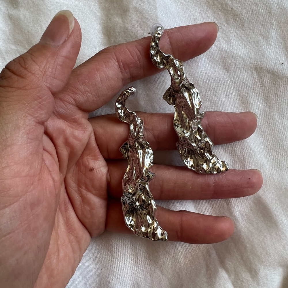 Silver earrings
